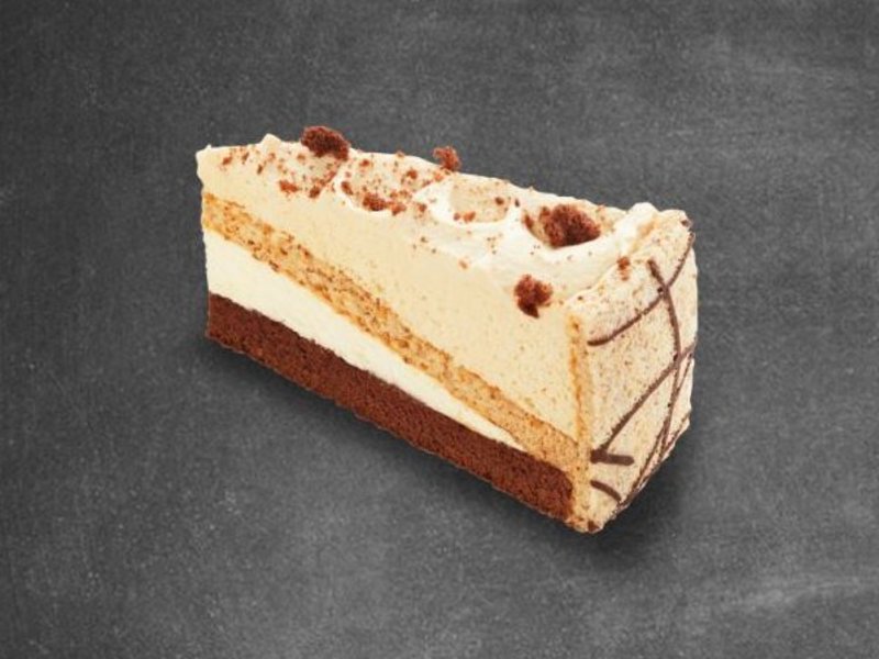 Haubis Latte Macchiatotorte mit Kaffee und Mineralwasser
