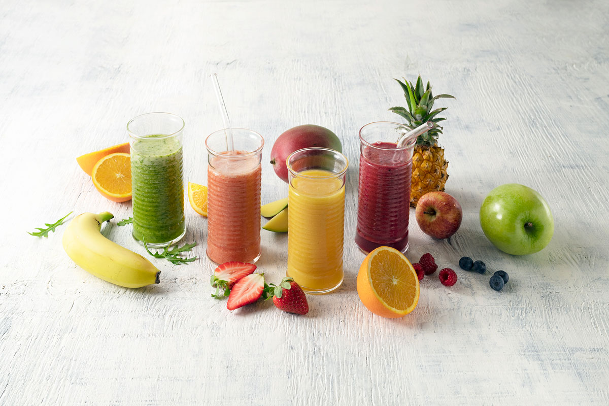Die neuen Smoothies von Haubis: Der Beerige, der Fruchtige, der Exotische, der Kräftige