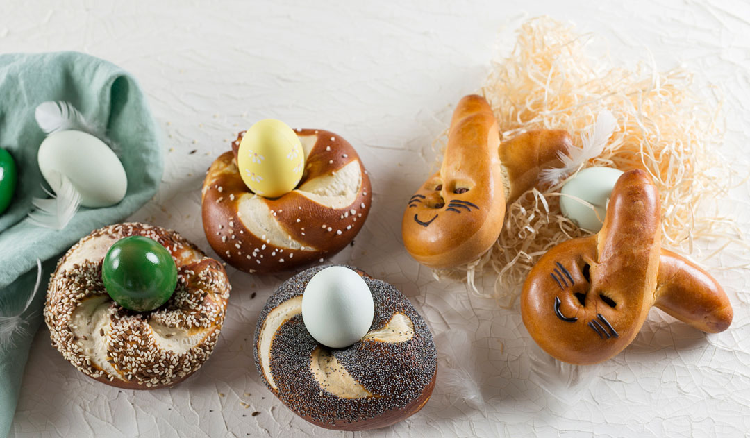 Haubis Brioche Nester und Osterhaserl